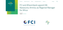 FCI and Afreximbank appoint Mr. Nassourou Aminou as Regional Manager for Africa