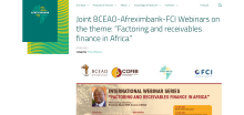 Joint BCEAO-Afreximbank-FCI Webinars on the theme: “Factoring and receivables finance in Africa”