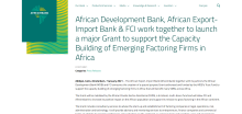 African Development Bank, African Export Import Bank & FCI work together to launch a major Grant to support the Capacity Building of Emerging Factoring Firms in Africa